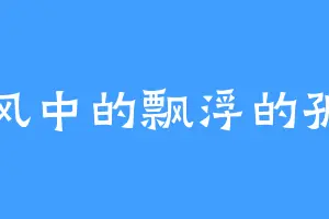 狂风中的飘浮的孤叶