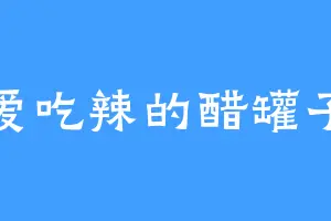 爱吃辣的醋罐子