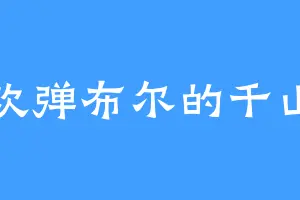 喜欢弹布尔的千山雪