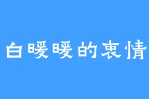 白暖暖的衷情
