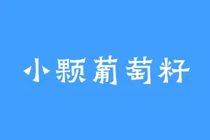 小颗葡萄籽