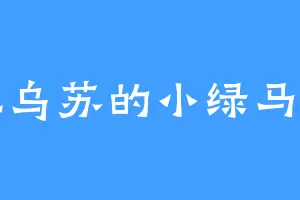 红乌苏的小绿马甲
