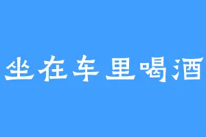 坐在车里喝酒