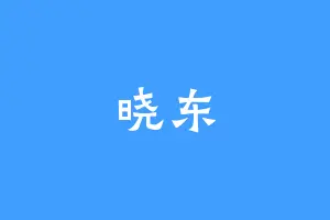 晓东