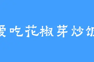 爱吃花椒芽炒饭
