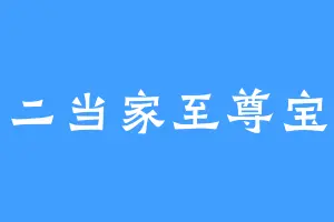 二当家至尊宝