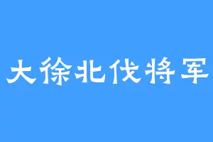 大徐北伐将军