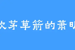喜欢茅草箭的萧明玉
