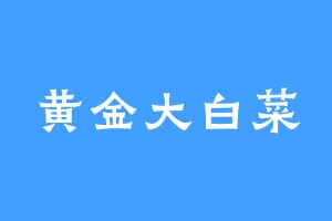 黄金大白菜