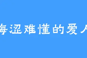 晦涩难懂的爱人