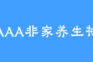 AAA非家养生物