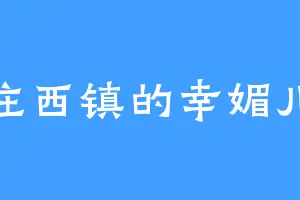 庄西镇的幸媚儿