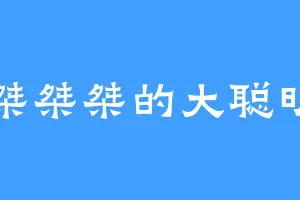 桀桀桀的大聪明