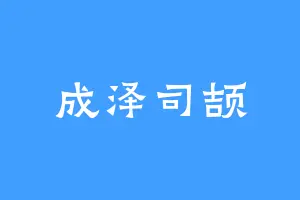 成泽司颉