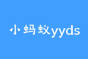 小蚂蚁yyds