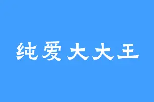 纯爱大大王