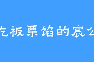 爱吃板栗馅的宸公子