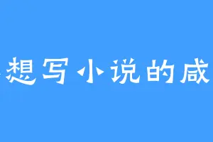 不想写小说的咸鱼