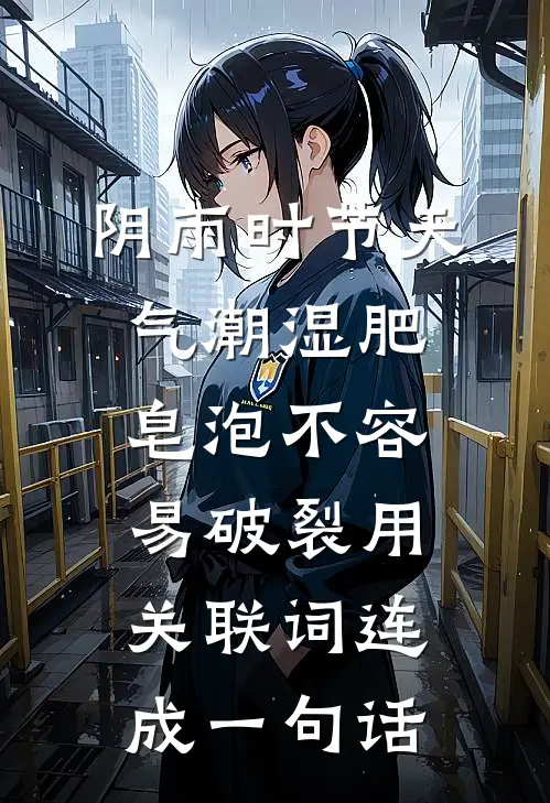 阴雨时节天气潮湿肥皂泡不容易破裂用关联词连成一句话